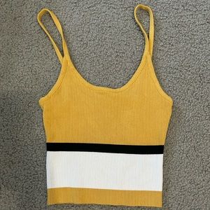 Size small yellow black and white tank top